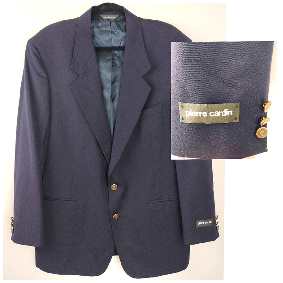 NWT Pierre Cardin Today's Man 160's 100% Worsted Wool 2 Button Blazer Sz. 41R - Picture 1 of 13